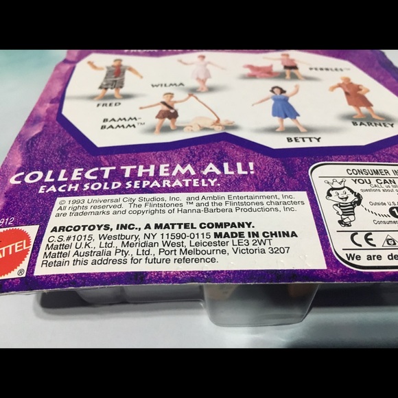 THE FLINTSTONES 1993 Bendable Figures NWT - Picture 12 of 12